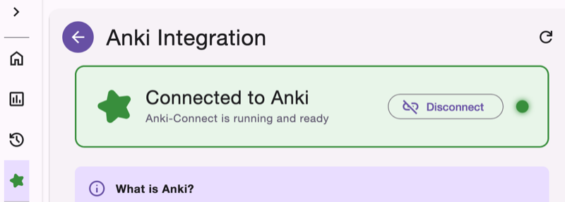 Anki Connection Status